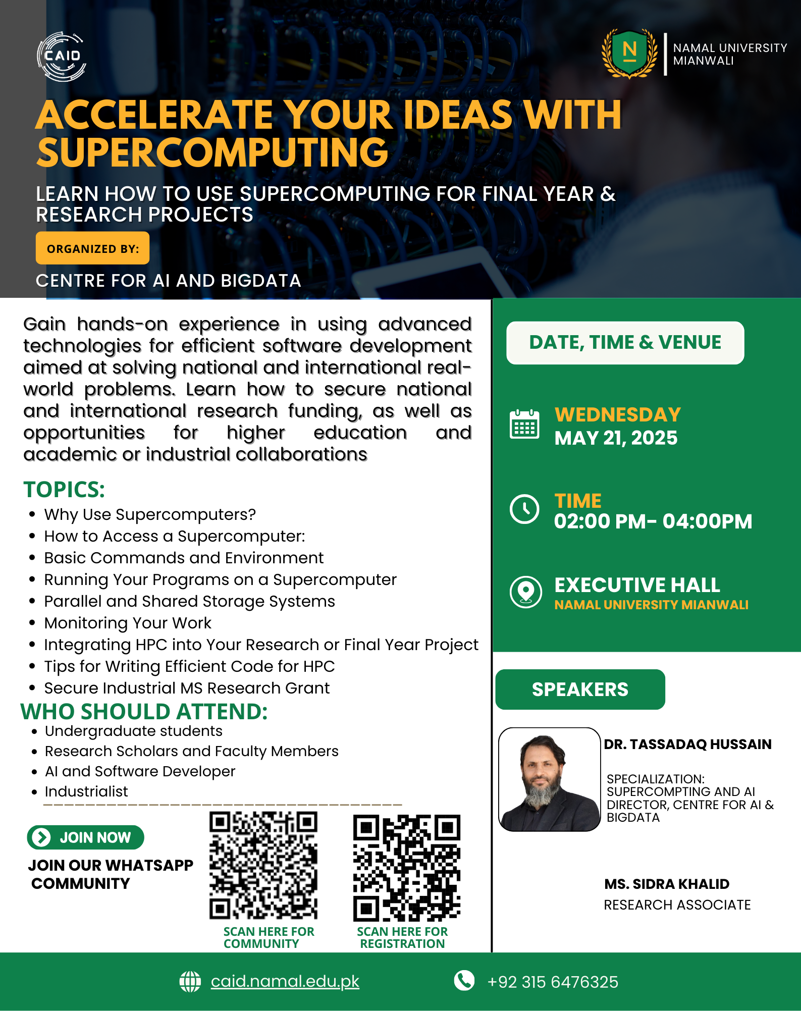 Accelerate Your Ideas with Supercomputing